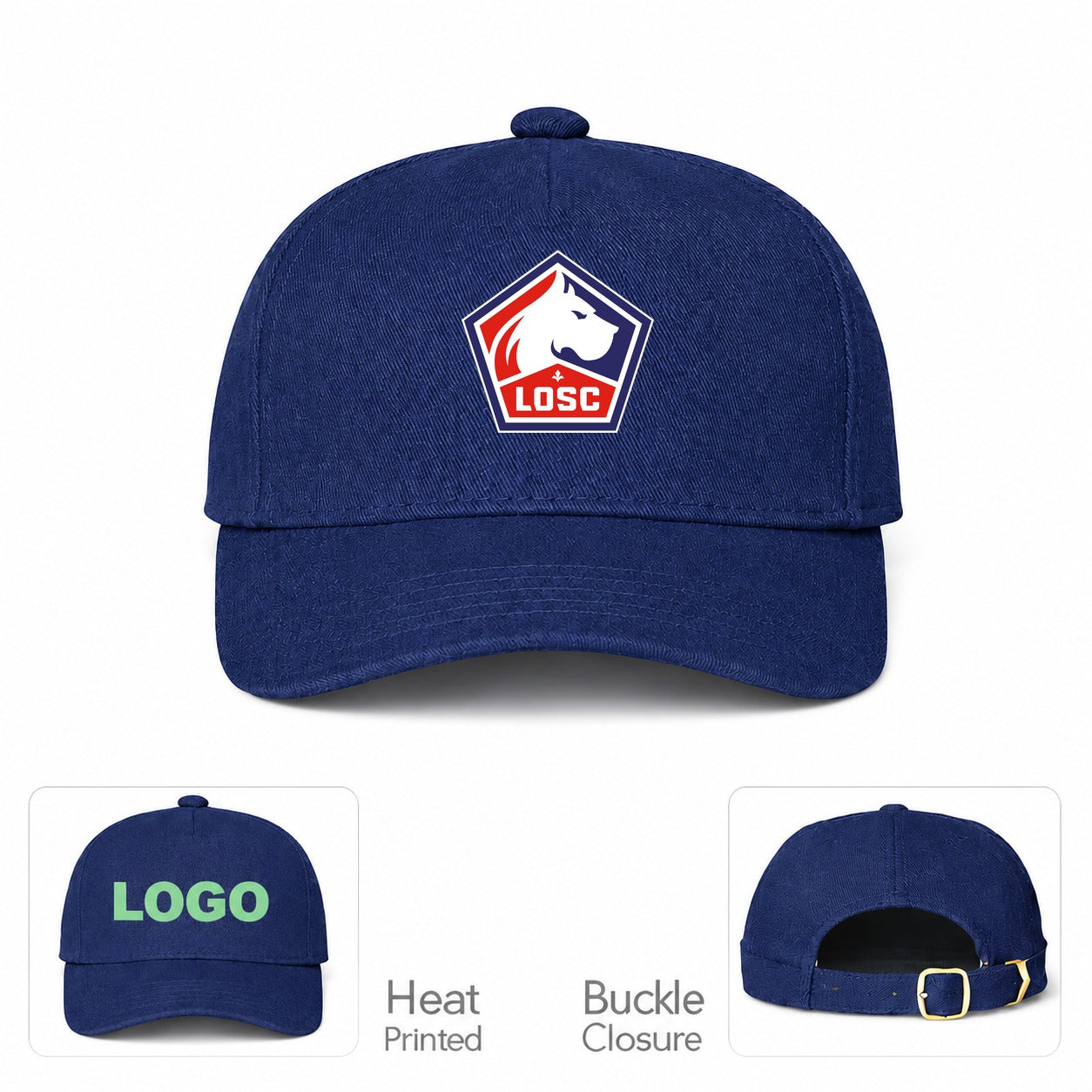 Lille Olympique FC Dad Baseball Cap Hat - Navy