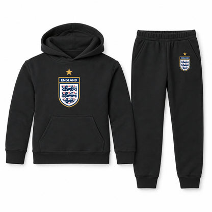 England National Soccer Team youth hoodie jogger set, Black, Youth Large ages 10–12