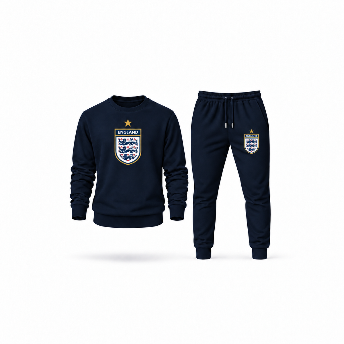 Men's England National Soccer Team Sweatshirt Joggers Set | Color: Navy | Main