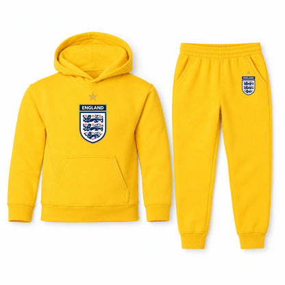 England National Soccer Team youth hoodie jogger set, Yellow, Youth Large ages 10–12