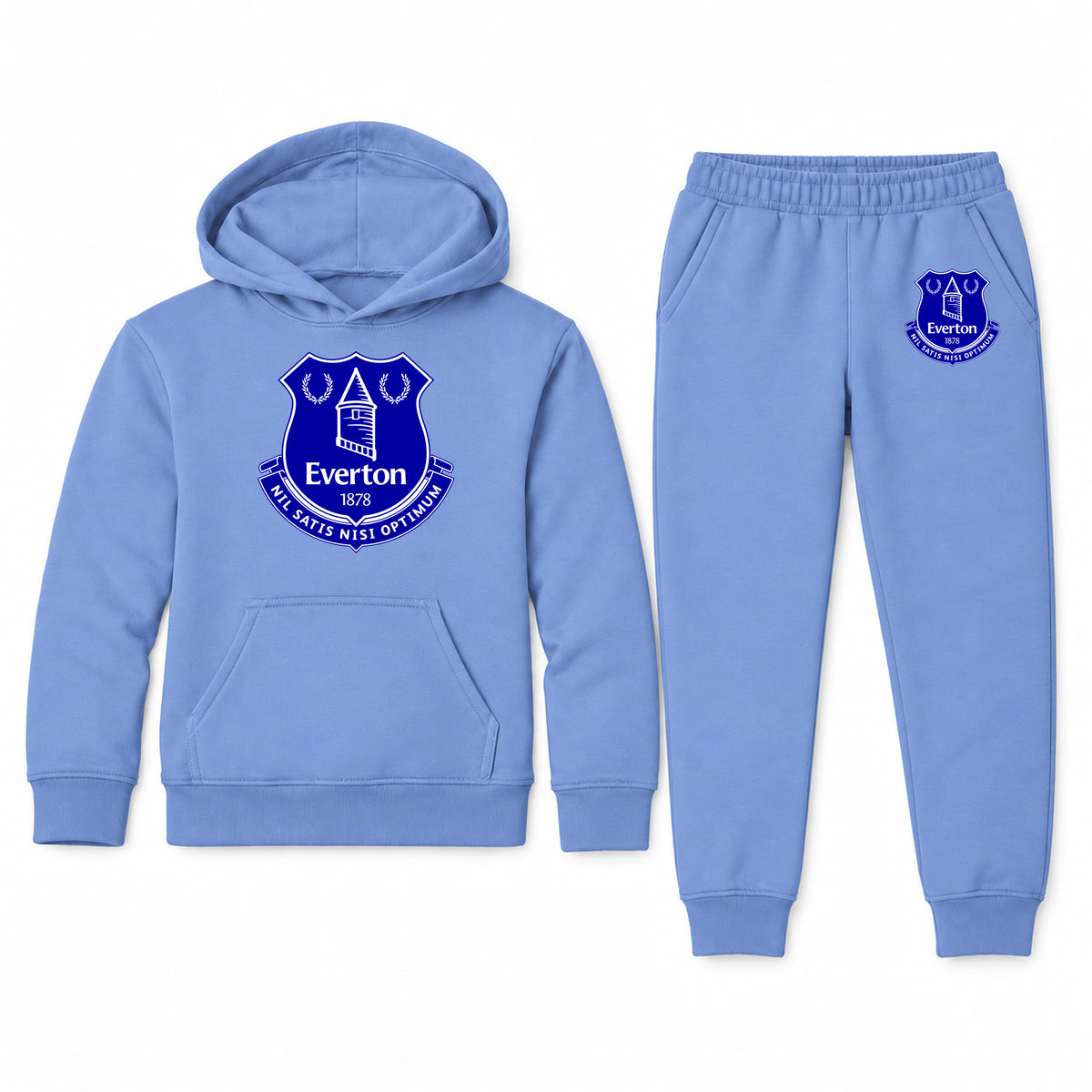 Everton FC youth hoodie jogger set, Carolina Blue, Youth Large ages 10–12