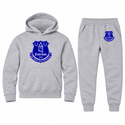 Everton FC youth hoodie jogger set, Sports Grey, Youth Large ages 10–12