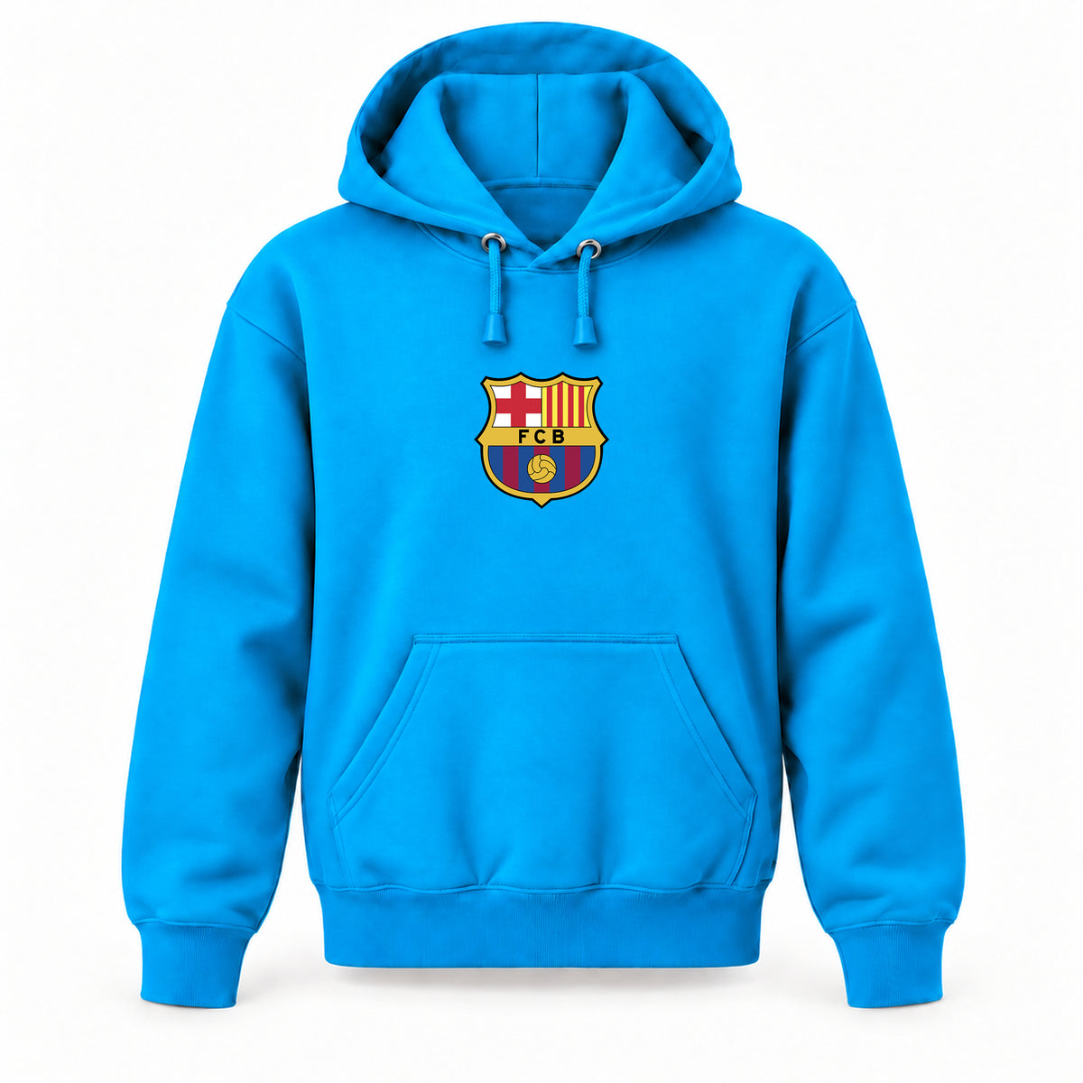 F.C. Barcelona Soccer - Youth Large Hoodie (Ages 10–12) | Color: Turquoise