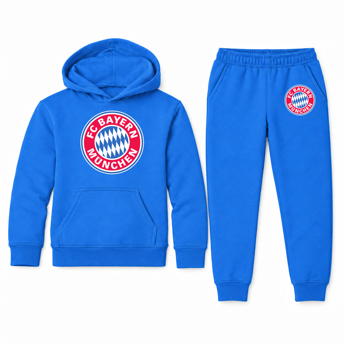 F.C. Bayern Munchen Soccer youth hoodie jogger set, Blue, Youth Large ages 10–12