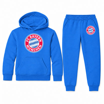 F.C. Bayern Munchen Soccer youth hoodie jogger set, Blue, Youth Large ages 10–12
