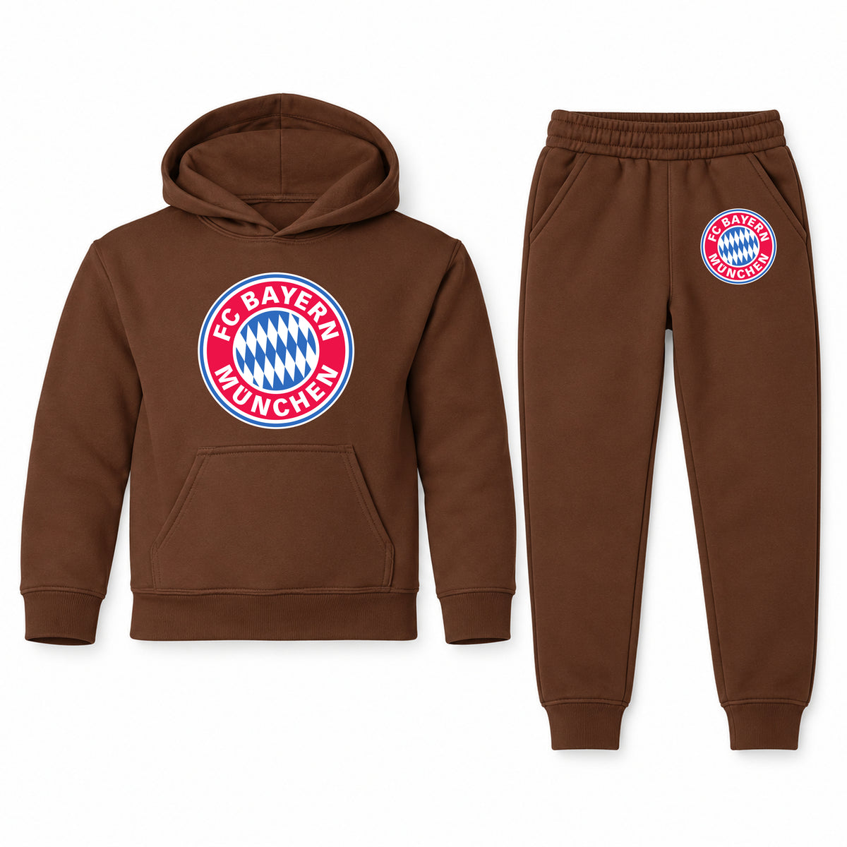 F.C. Bayern Munchen Soccer youth hoodie jogger set, Brown, Youth Large ages 10–12