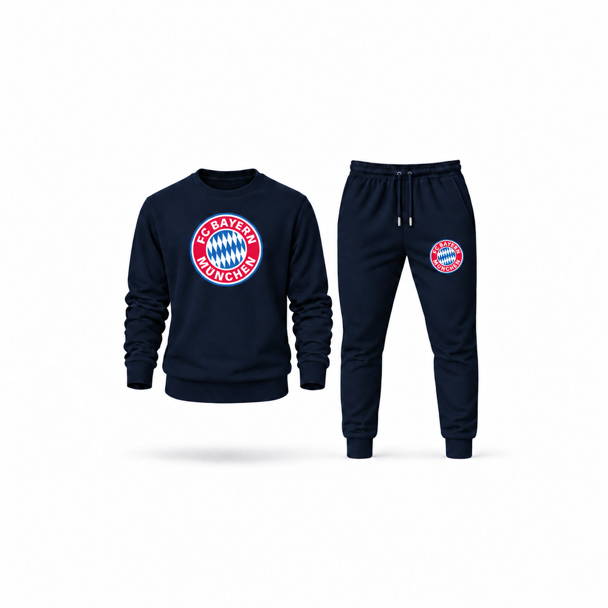 Men's F.C. Bayern Munchen Soccer Sweatshirt Joggers Set | Color: Navy | Main