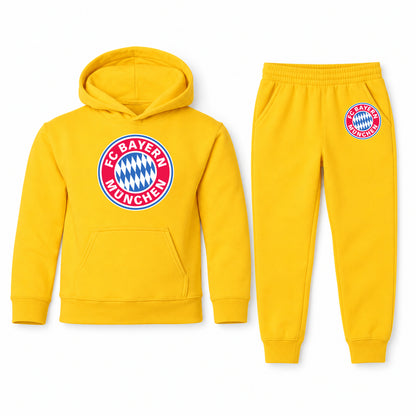 F.C. Bayern Munchen Soccer youth hoodie jogger set, Yellow, Youth Large ages 10–12