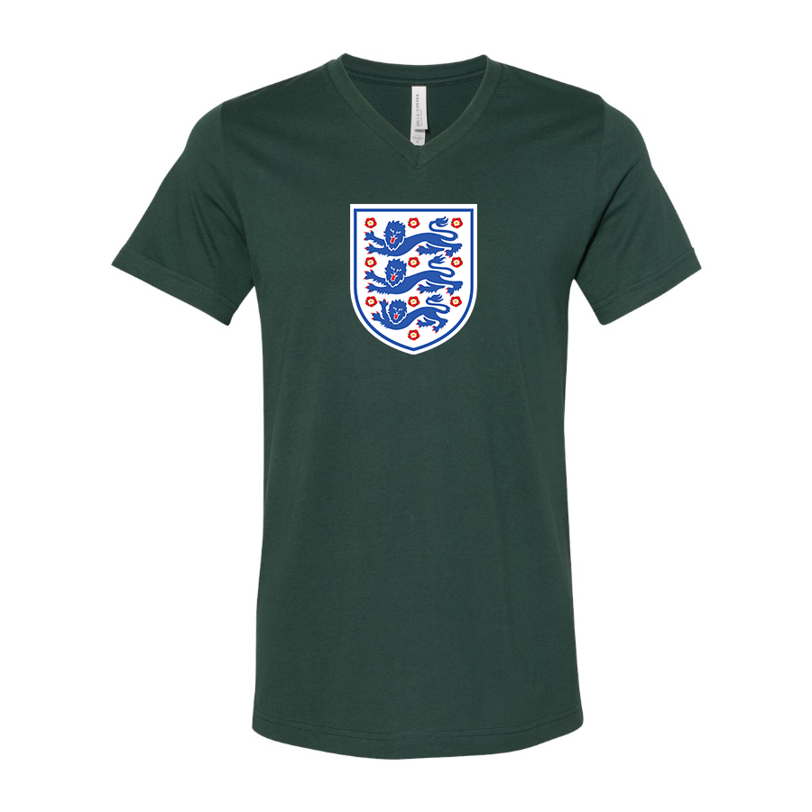 Men’s England National Football Team - BELLA + CANVAS - Jersey V-Neck Tee - 3005