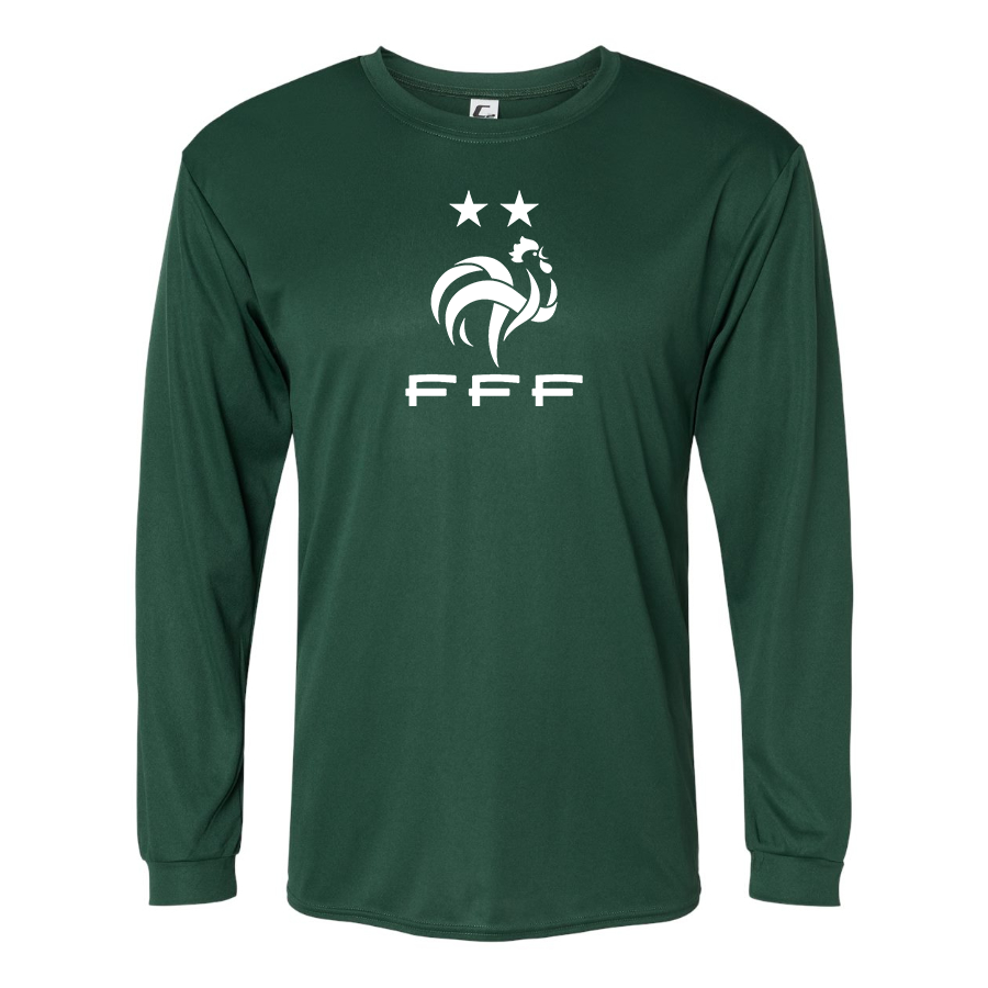 Men’s France Soccer   - C2 Sport - Performance Long Sleeve T-Shirt - 5104