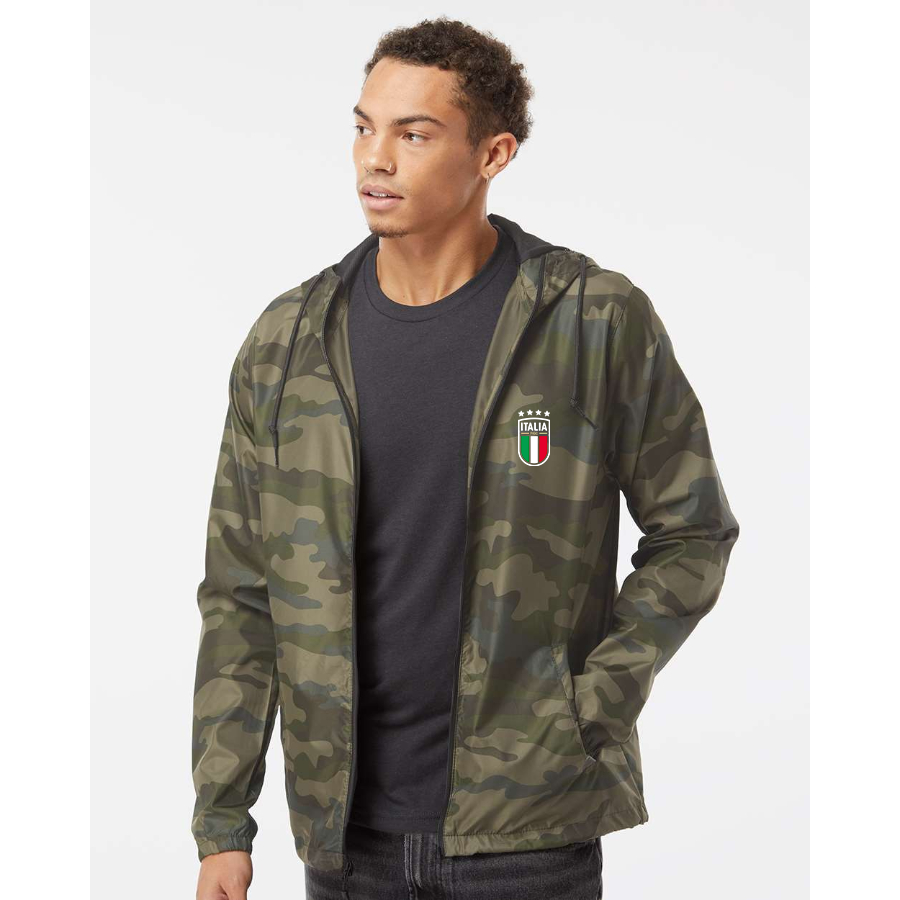 Men’s Italy National Soccer Team - Independent Trading Co. - Lightweight Windbreaker Full-Zip Jacket - EXP54LWZ