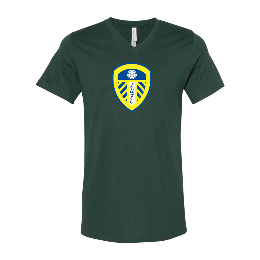 Men’s  Leeds United Football Club- BELLA + CANVAS - Jersey V-Neck Tee - 3005