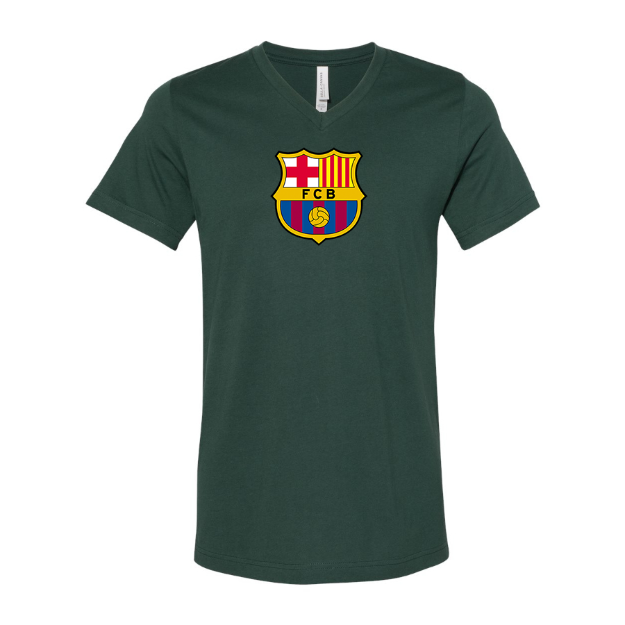 Men’s F.C.  Barcelona Soccer - BELLA + CANVAS - Jersey V-Neck Tee - 3005