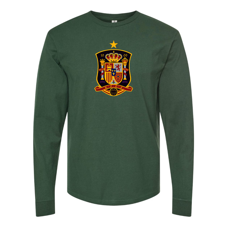 Men's Spain National Soccer Team Long Sleeve T-Shirt