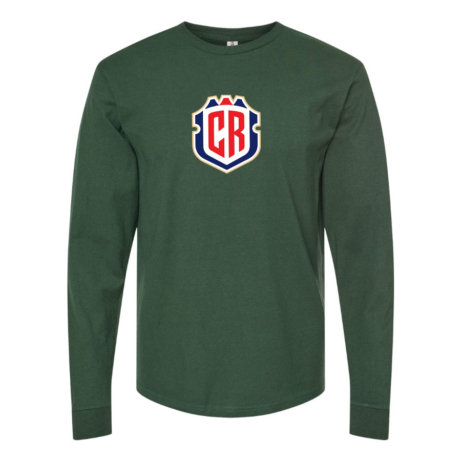 Men's Costa Rica National Soccer Team Long Sleeve T-Shirt