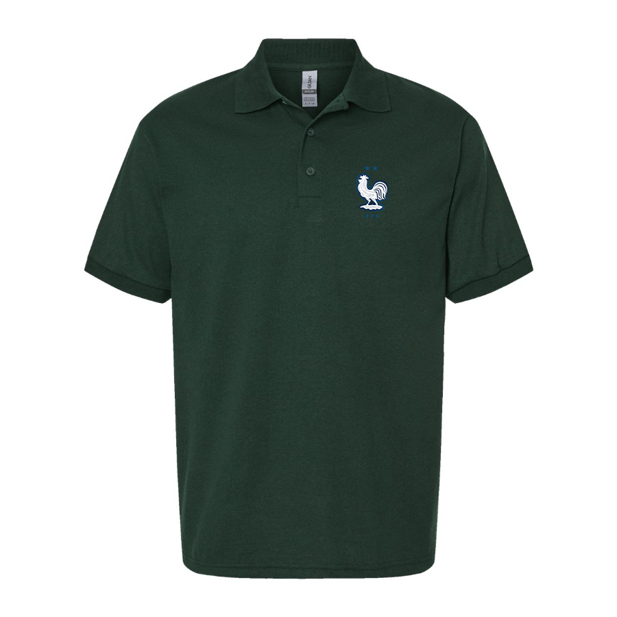 Men's France National Soccer Team Dry Blend Polo