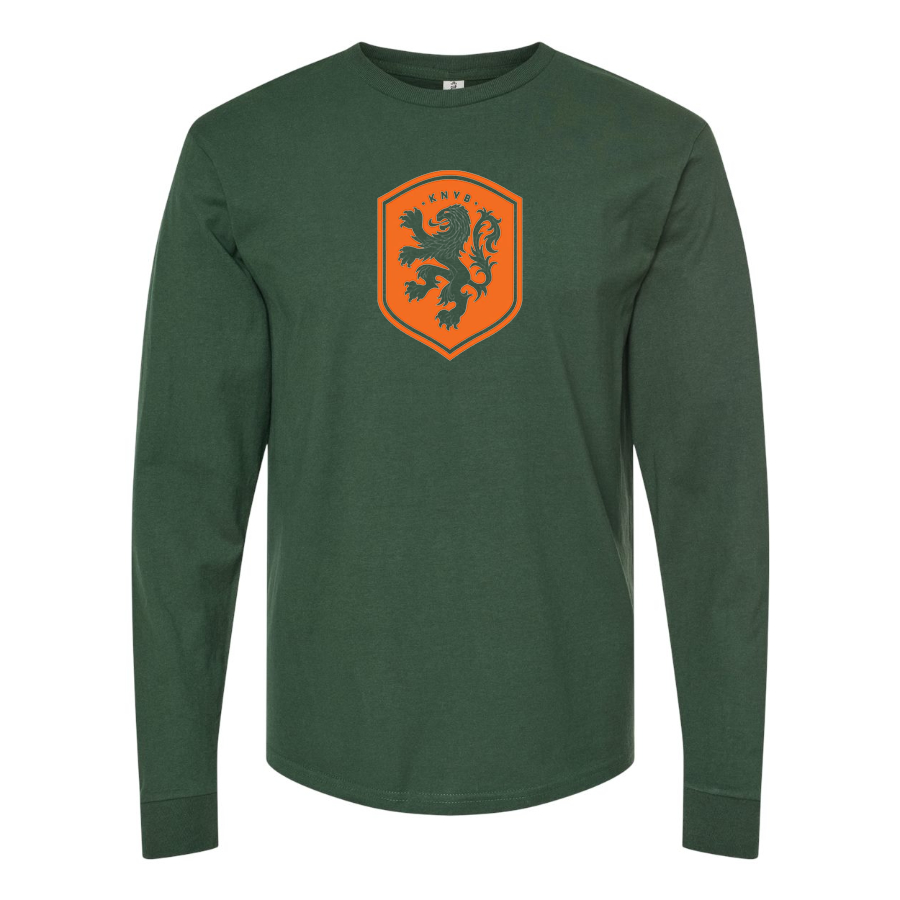 Men's Netherlands National Soccer Team Long Sleeve T-Shirt