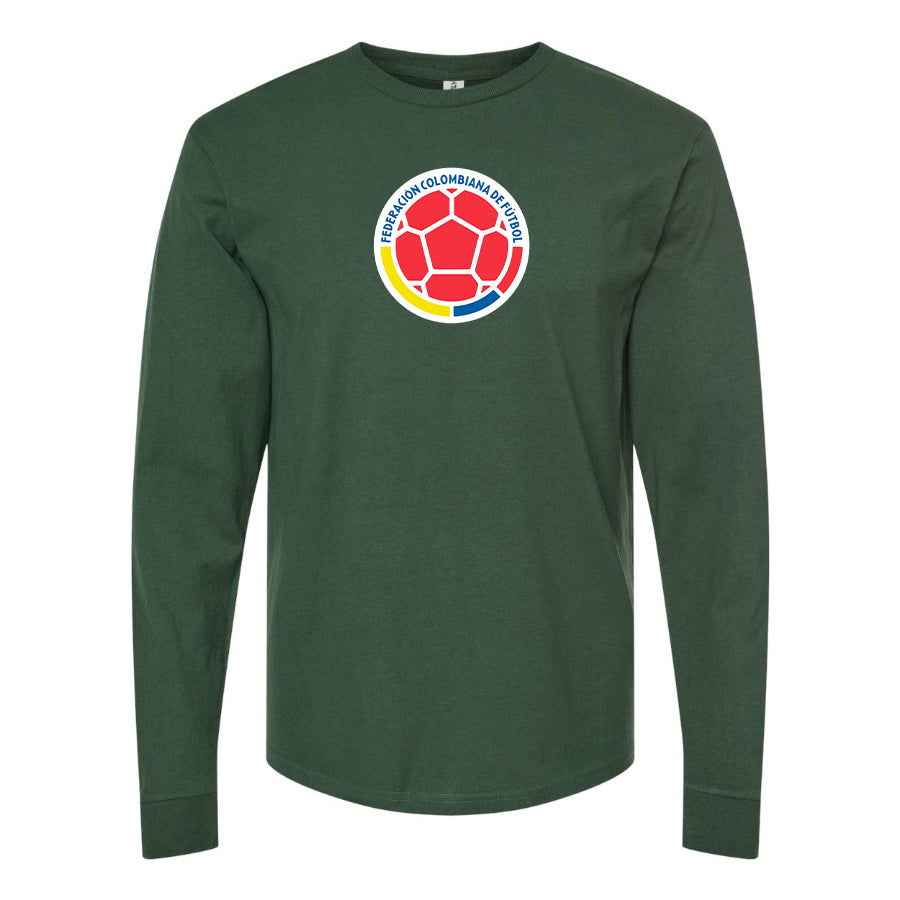 Men's Colombia National Soccer Team Long Sleeve T-Shirt