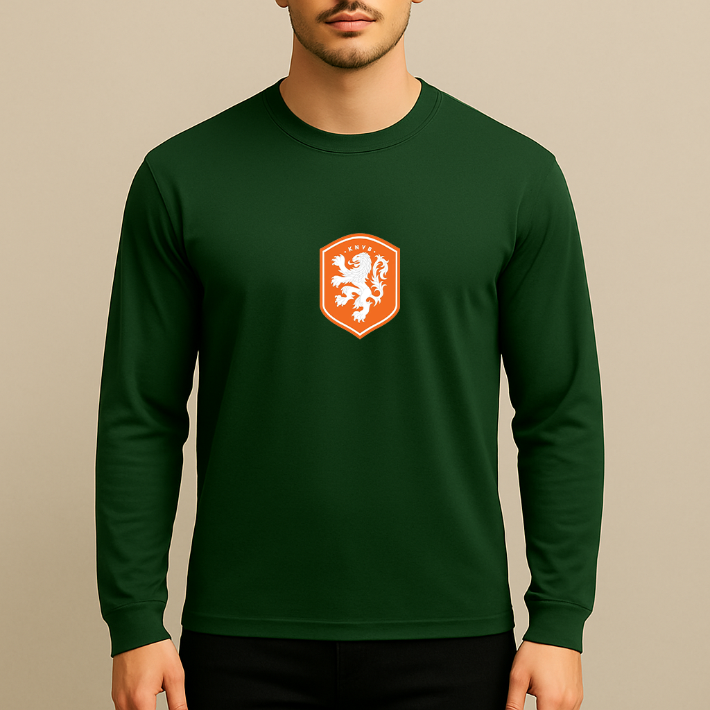 Men's Netherlands National Soccer Team Long Sleeve T-Shirt