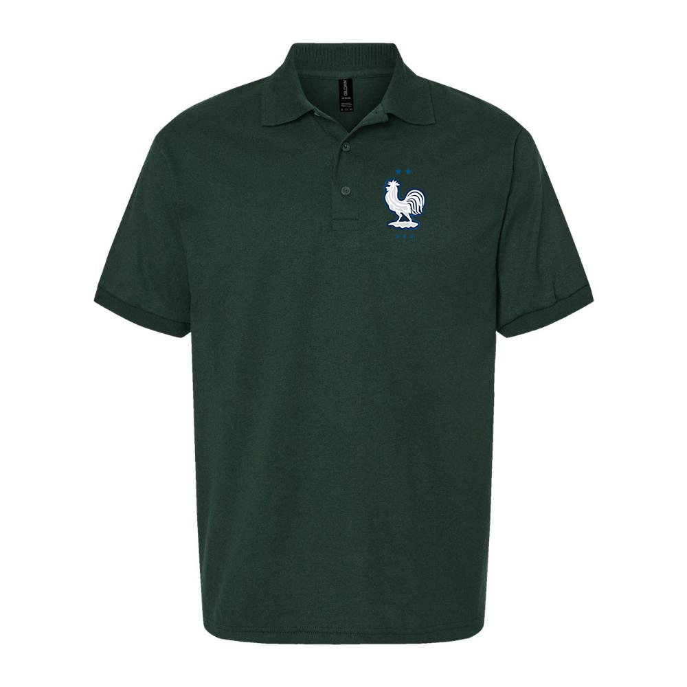 Men's France National Soccer Team Dry Blend Polo