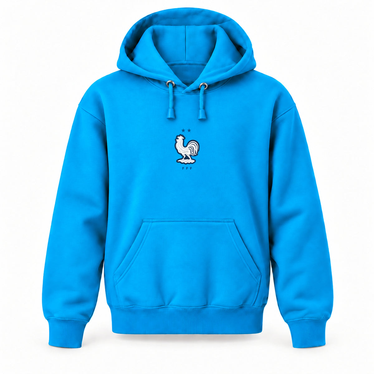 France National Soccer Team - Youth Large Hoodie (Ages 10–12) | Color: Turquoise