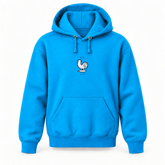 France National Soccer Team - Youth Large Hoodie (Ages 10–12) | Color: Turquoise