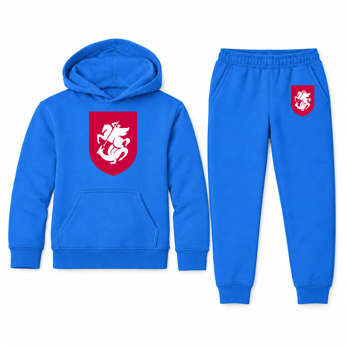 Georgia National Soccer Team youth hoodie jogger set, Blue, Youth Large ages 10–12