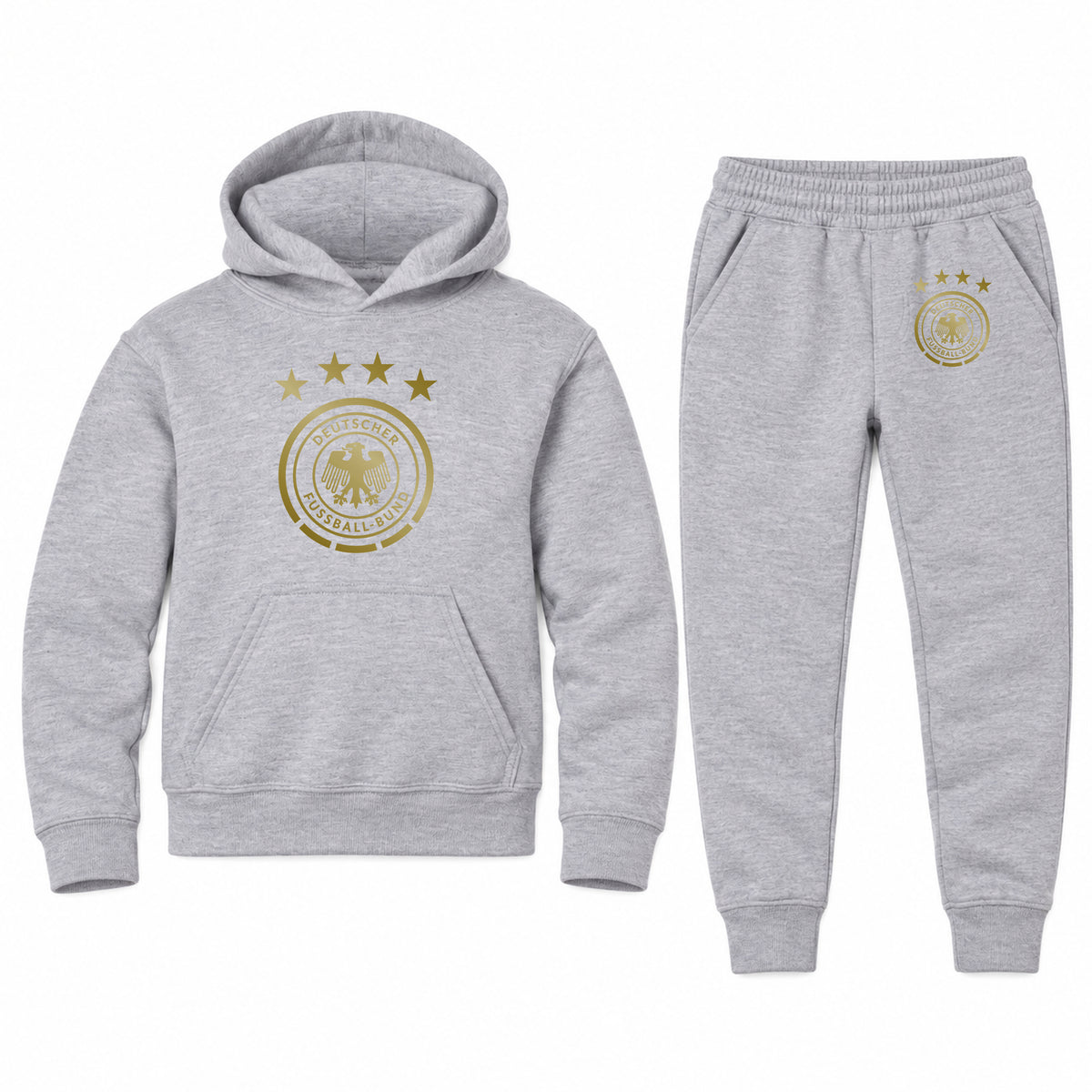 Germany Soccer youth hoodie jogger set, Sports Grey, Youth Large ages 10–12
