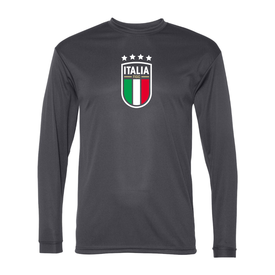 Men’s Italy National Soccer Team  - C2 Sport - Performance Long Sleeve T-Shirt - 5104