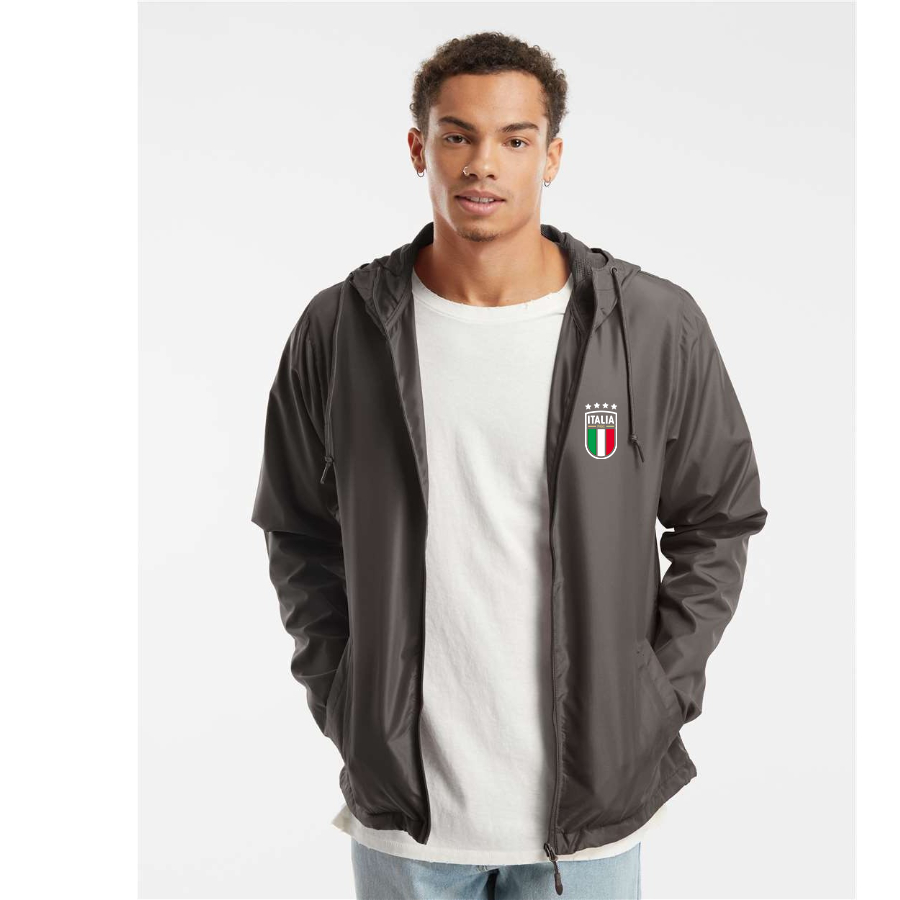 Men’s Italy National Soccer Team - Independent Trading Co. - Lightweight Windbreaker Full-Zip Jacket - EXP54LWZ