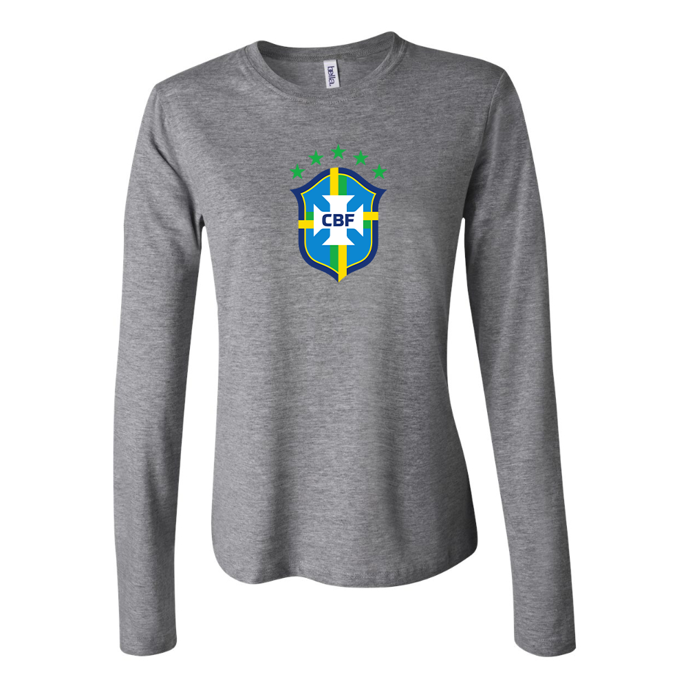 Women's Brazil National Soccer Team Long Sleeve T-Shirt