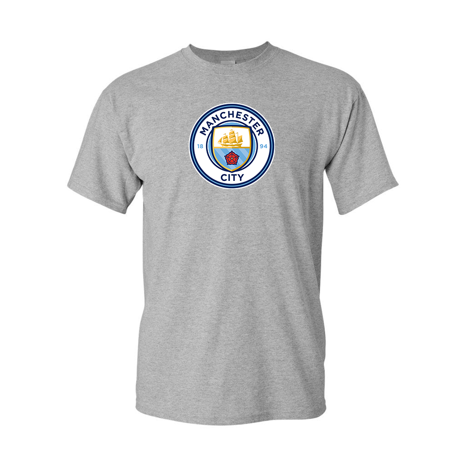 Youth Kids Manchester City Soccer Cotton T-Shirt