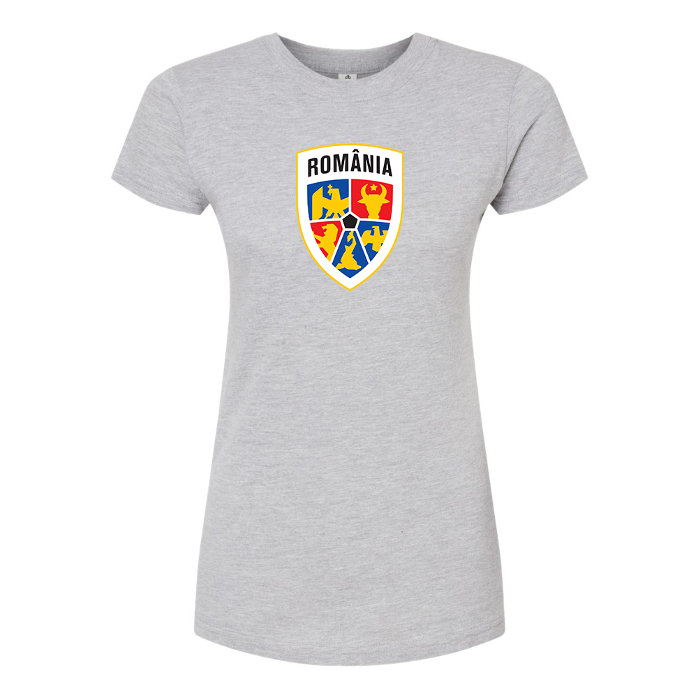 Women's Romania National Soccer Team Round Neck T-Shirt