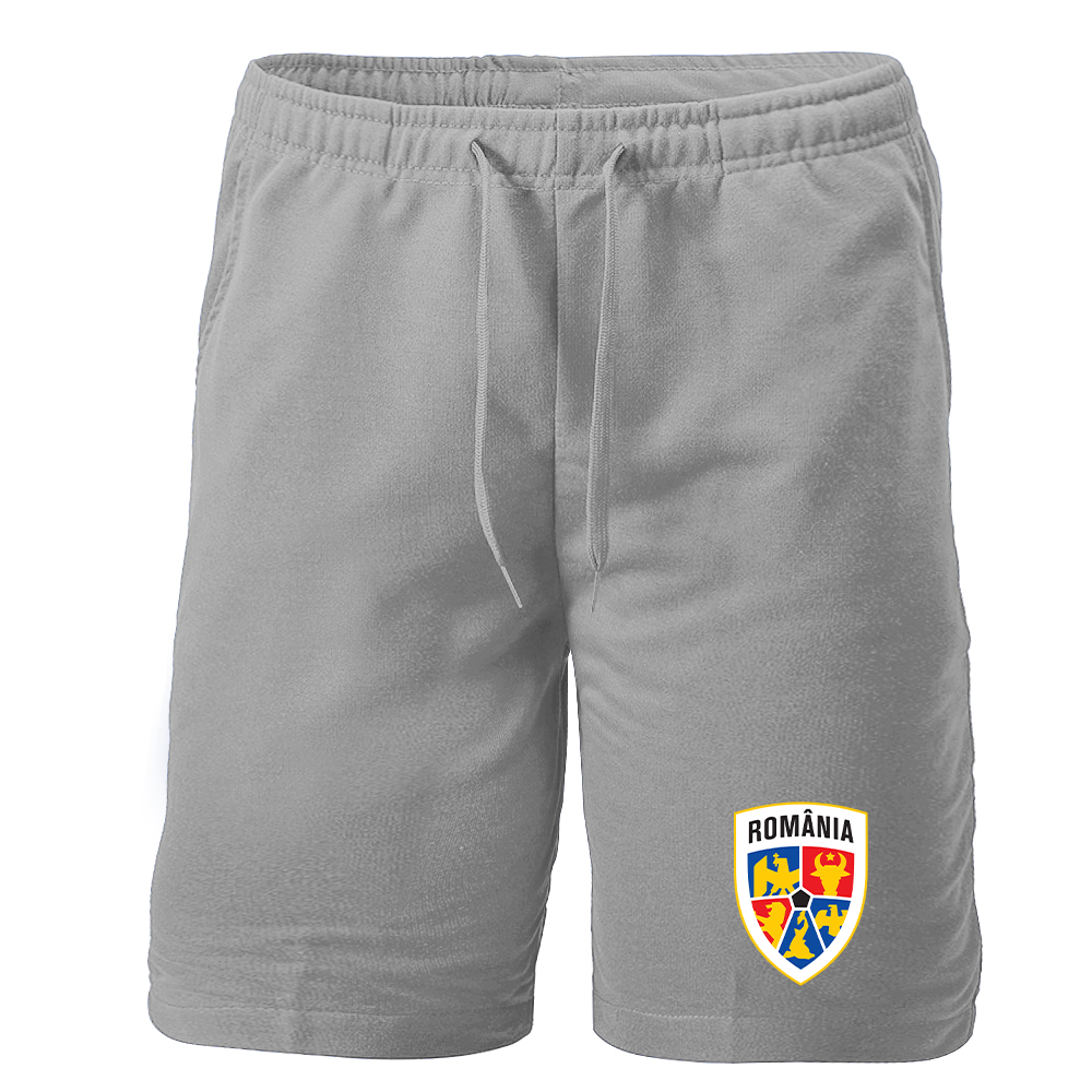 Men's Romania National Soccer Team Athletic Fleece Shorts