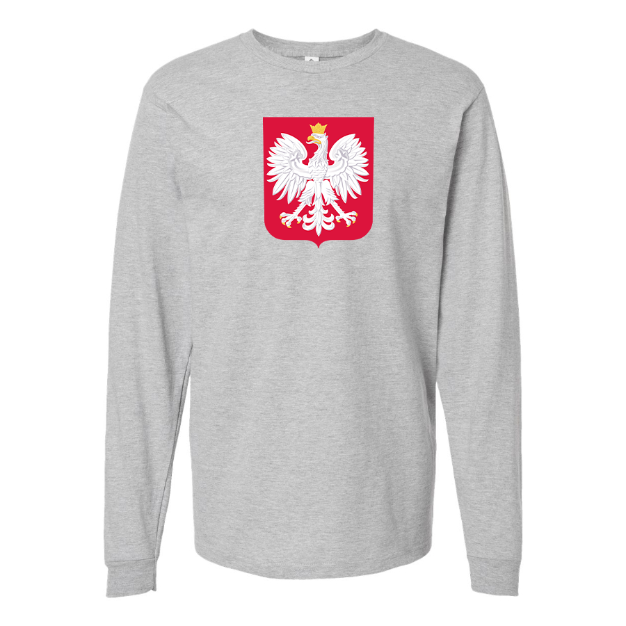 Men's Poland National Soccer Team Long Sleeve T-Shirt