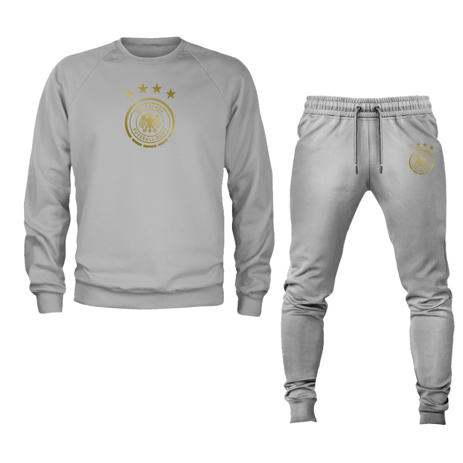 Men's Germany Soccer Logo Crewneck Sweatshirt Joggers Suit