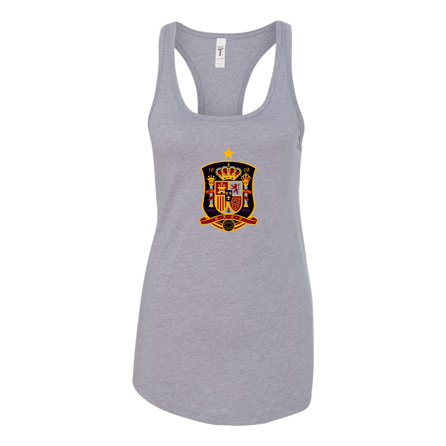 Women's Spain National Soccer Team Racerback Tank Top