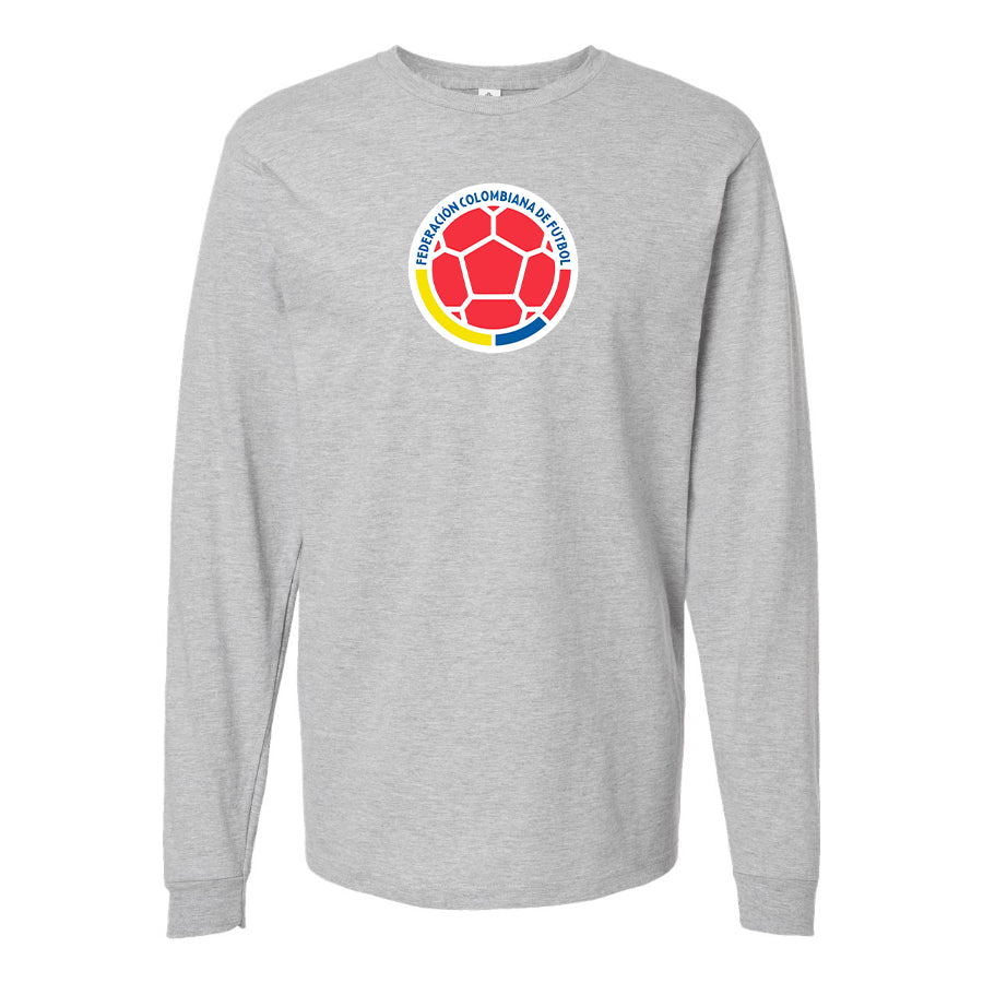 Men's Colombia National Soccer Team Cotton Long Sleeve T-Shirt