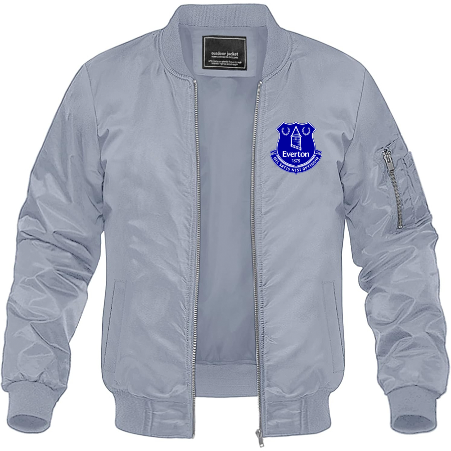 Men's Everton FC Lightweight Bomber Jacket Windbreaker Softshell Varsity Jacket Coat