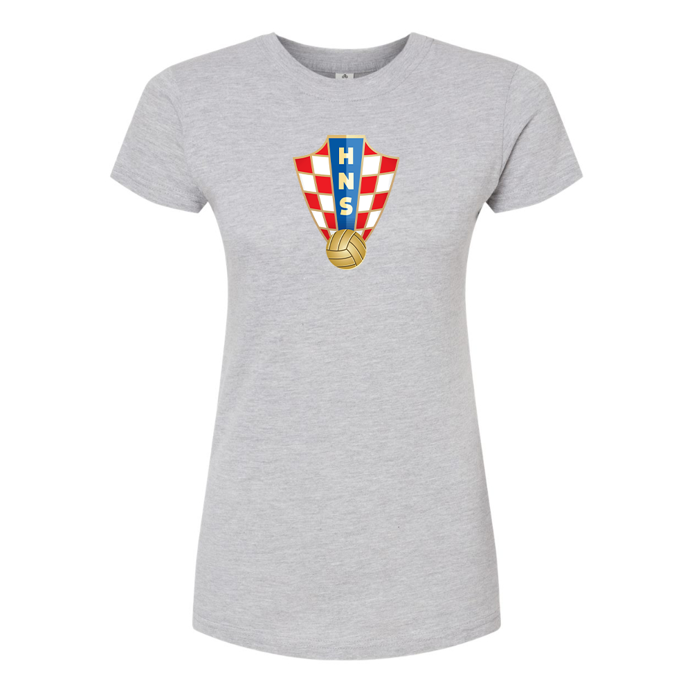 Women's Croatia National Soccer Team Round Neck T-Shirt