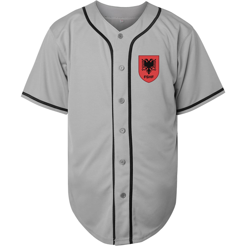 Men's Albania National Soccer Team Baseball Jersey