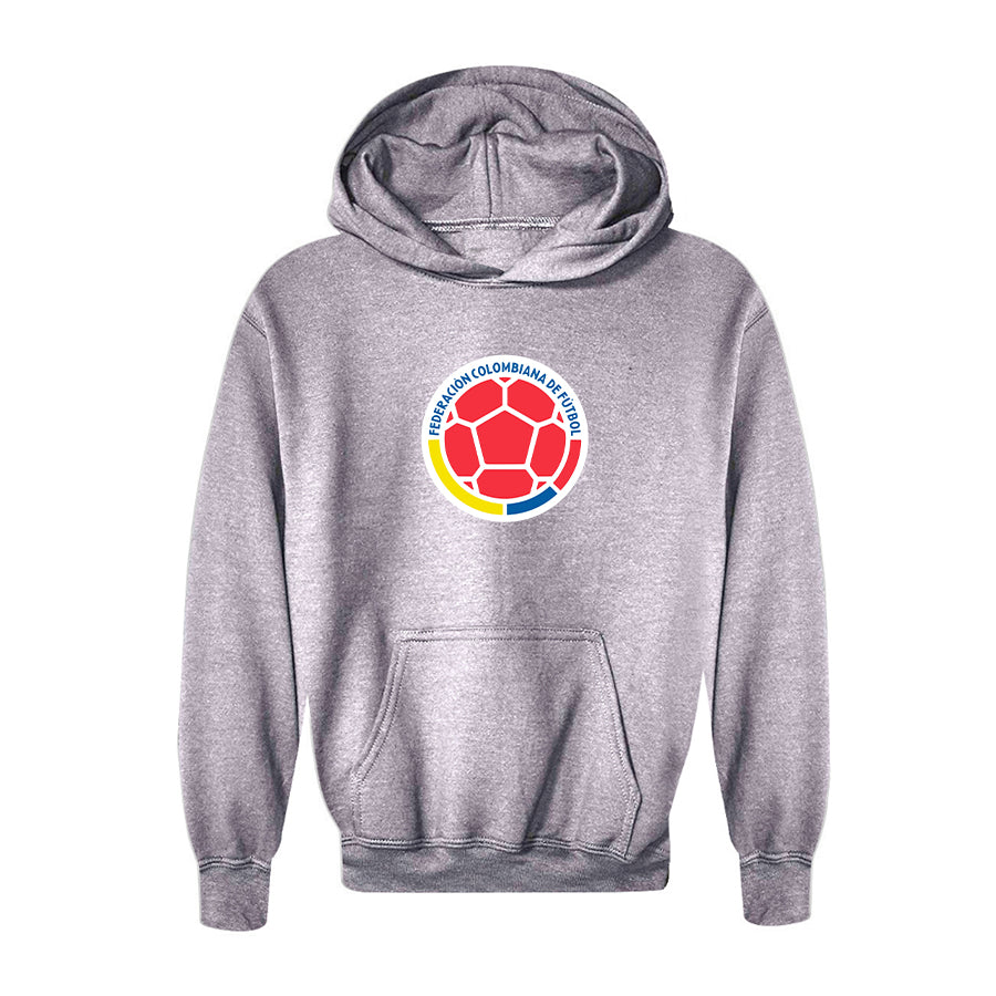 Youth Kids Colombia National Soccer Team Pullover Hoodie