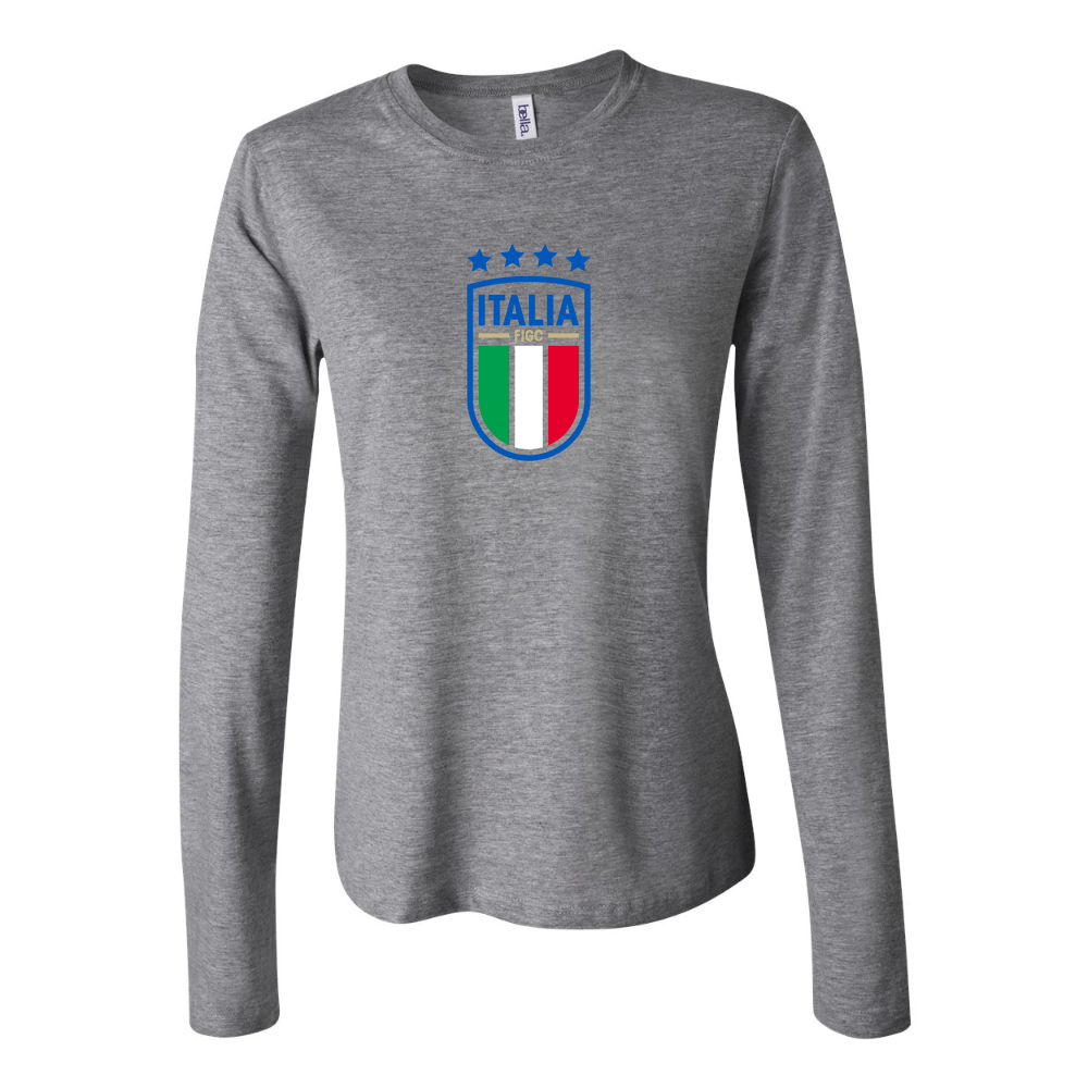 Women's Italy National Soccer Long Sleeve T-Shirt