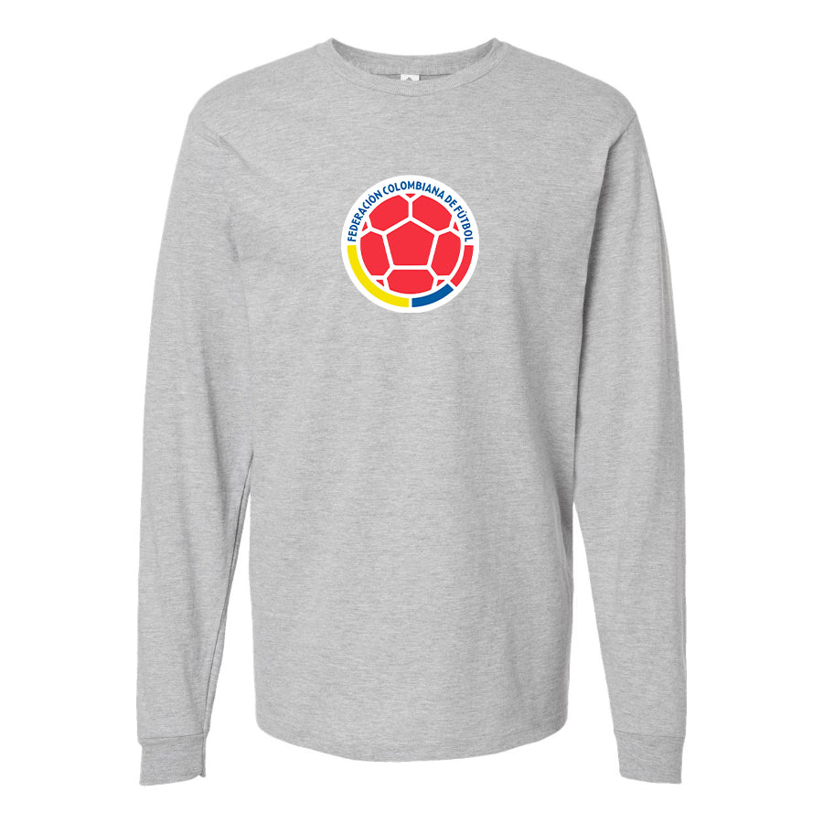 Youth Kids Colombia National Soccer Team Long Sleeve T-Shirt