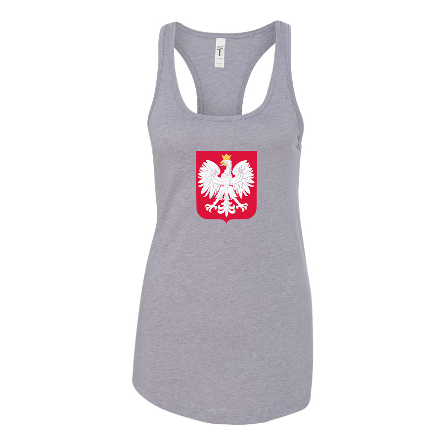 Women's Poland National Soccer Team Racerback Tank Top