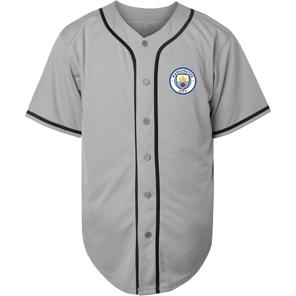 Men's Manchester City Soccer Baseball Jersey