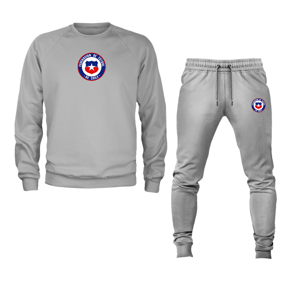 Men's Chile National Soccer Team  Crewneck Sweatshirt Joggers Suit