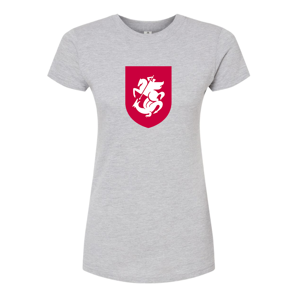 Women's Georgia National Soccer Team Round Neck T-Shirt