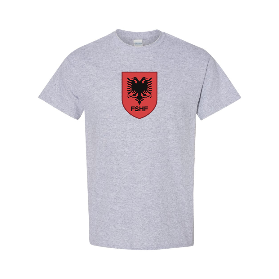 Youth Kids Albania National Soccer Team Cotton T-Shirt