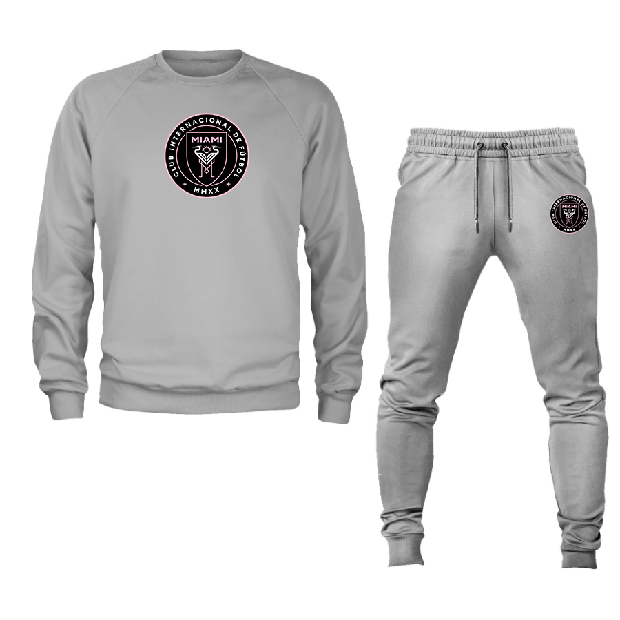 Men's Inter Miami FC Crewneck Sweatshirt Joggers Suit